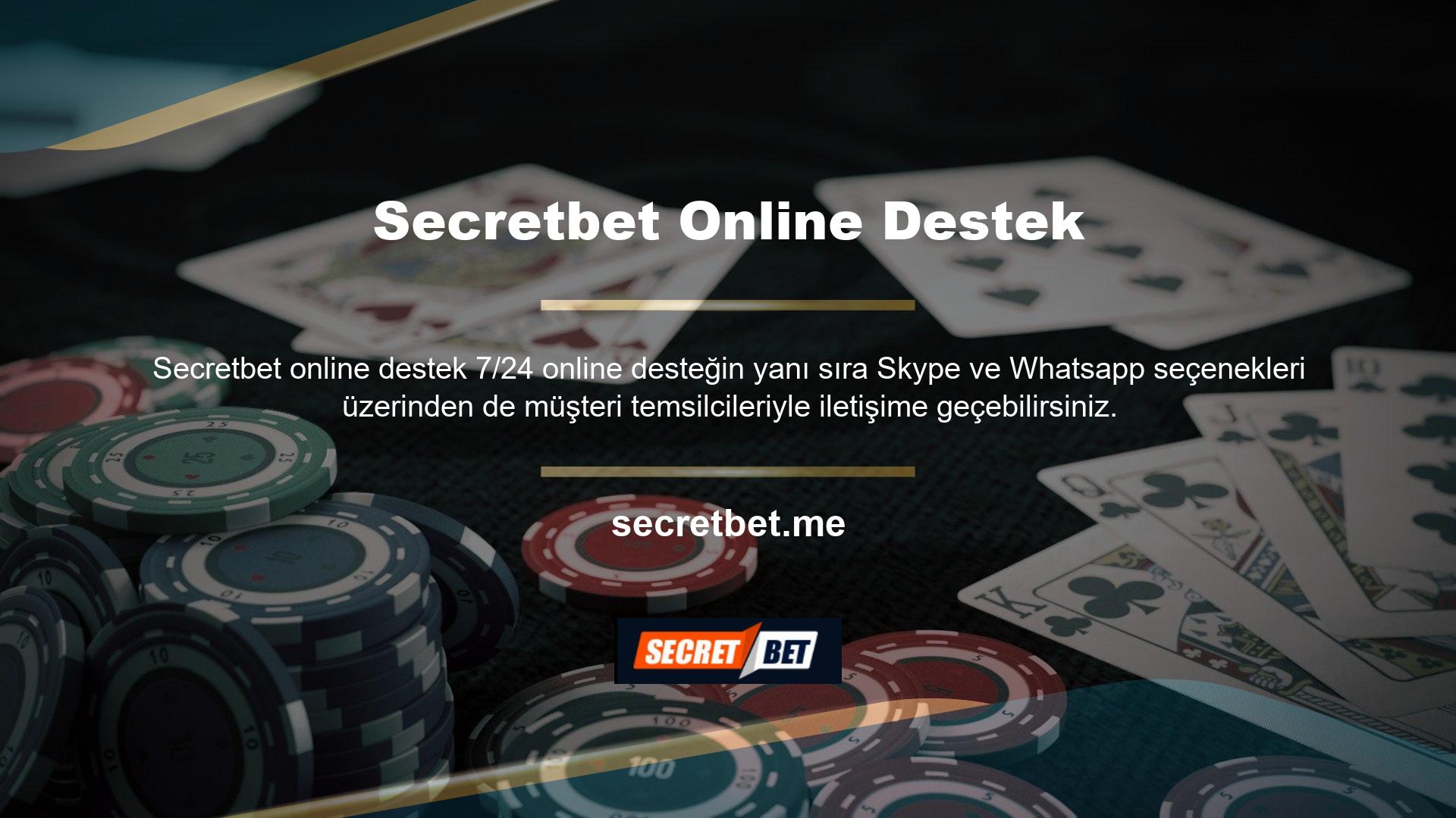 Secretbet, diğer tüm yasadışı casino siteleri gibi, oyuncular arasında adres değiştirmeden çalışır