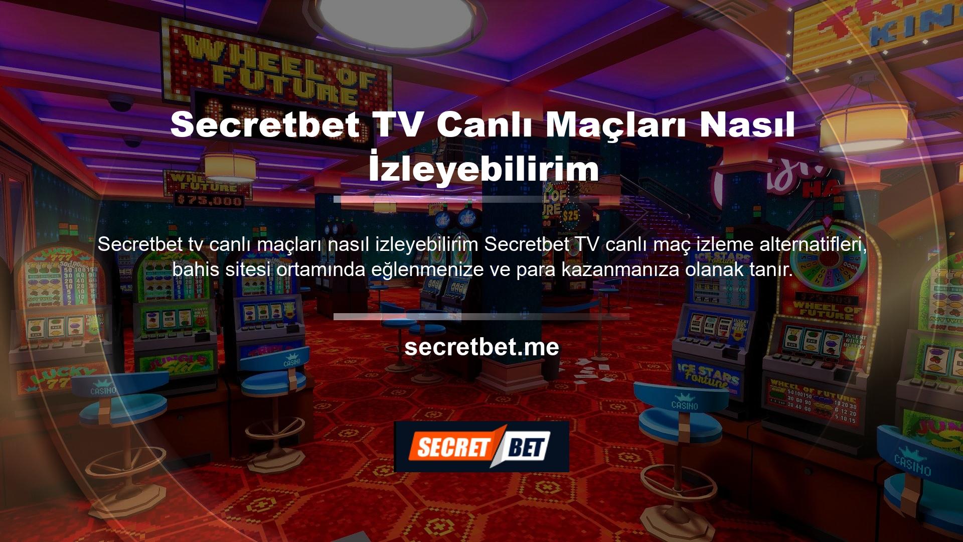Secretbet TV’de canlı maçları izlemek için öncelikle bahis sitesine giriş yapmalısınız